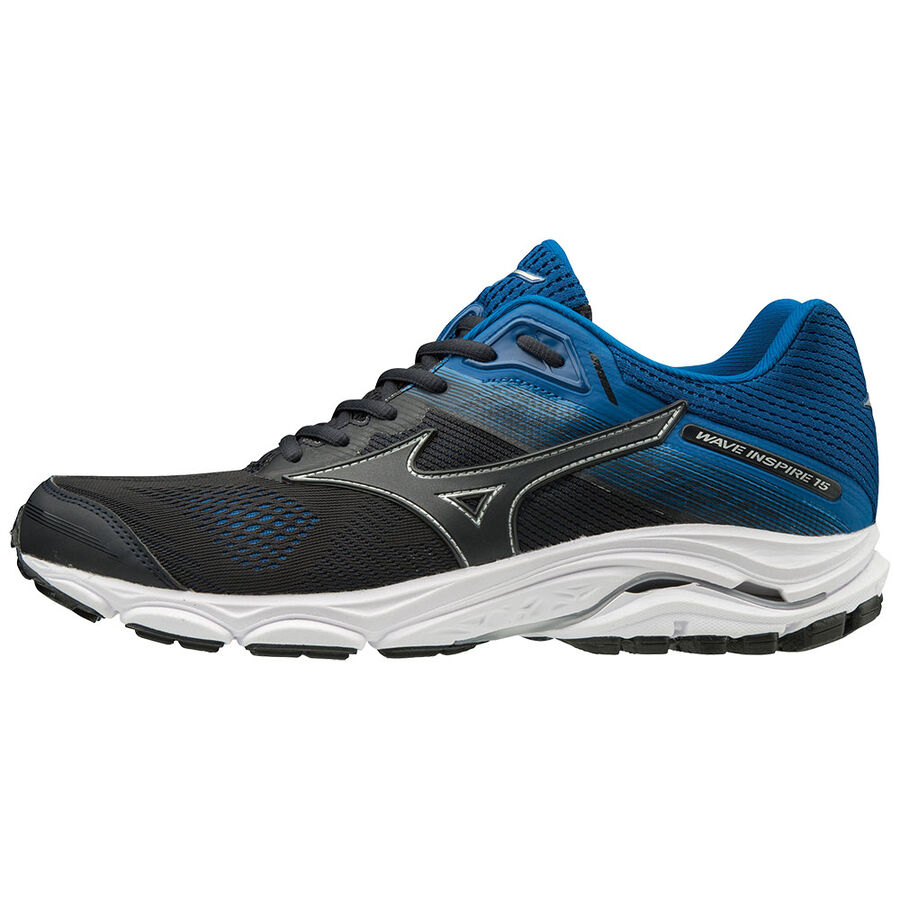 Mizuno Wave Inspire 15 Erkek Koşu Ayakkabısı Mavi/Siyah (Tr.THF)